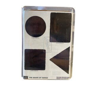 Stampin Up Mounted Rubber Stamp Shape of Things Black‎ Solid